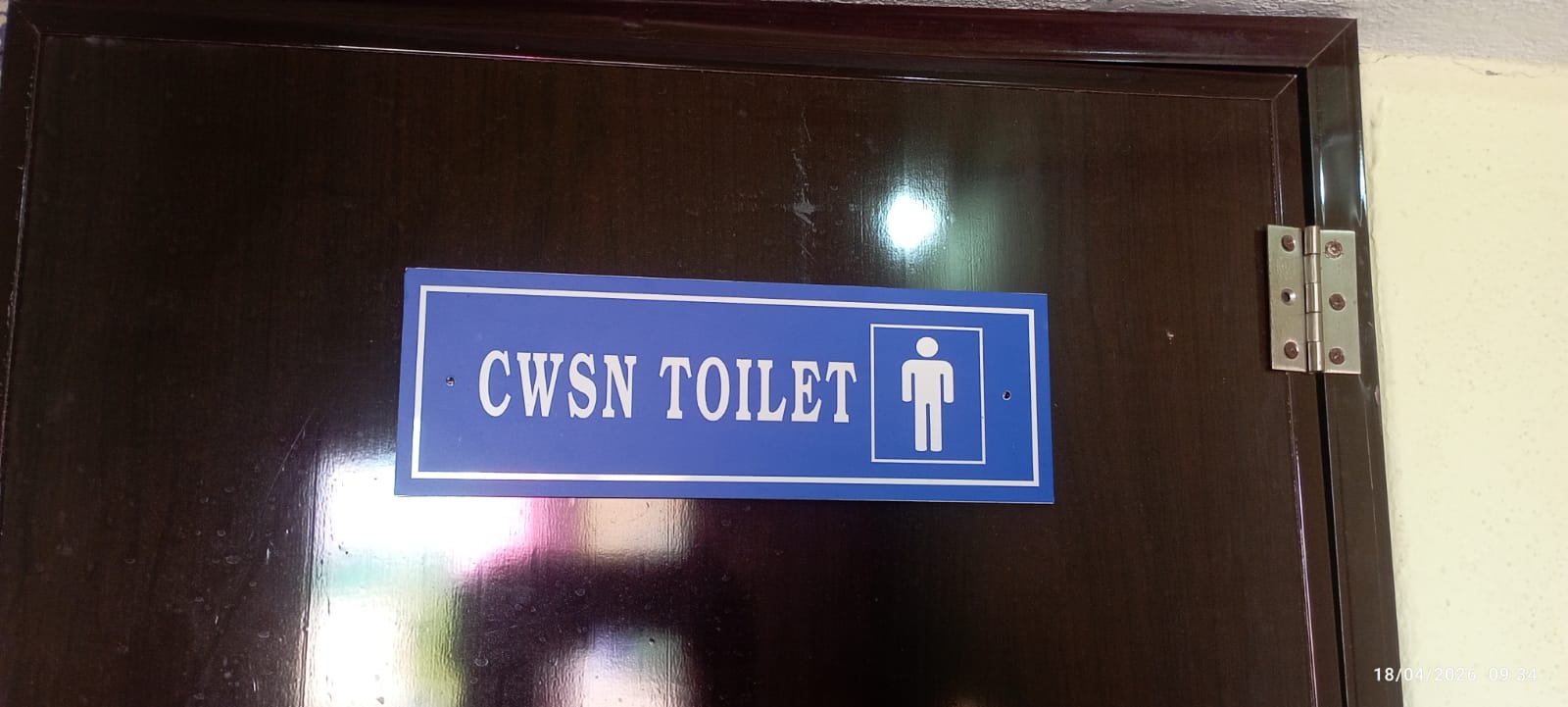 CWSN accessible toilet facility signage