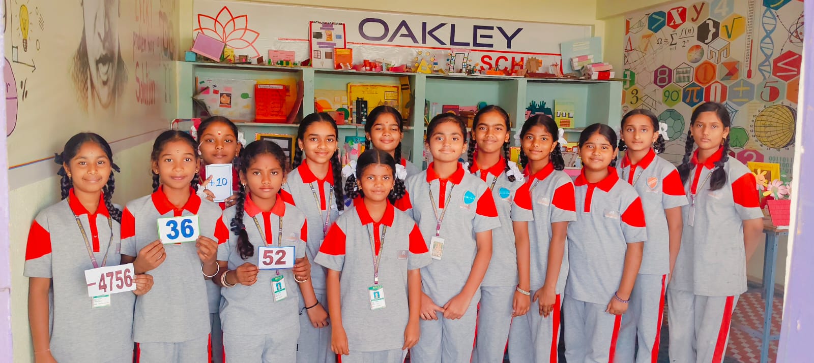 Oakley School Cherial students with classroom learning projects