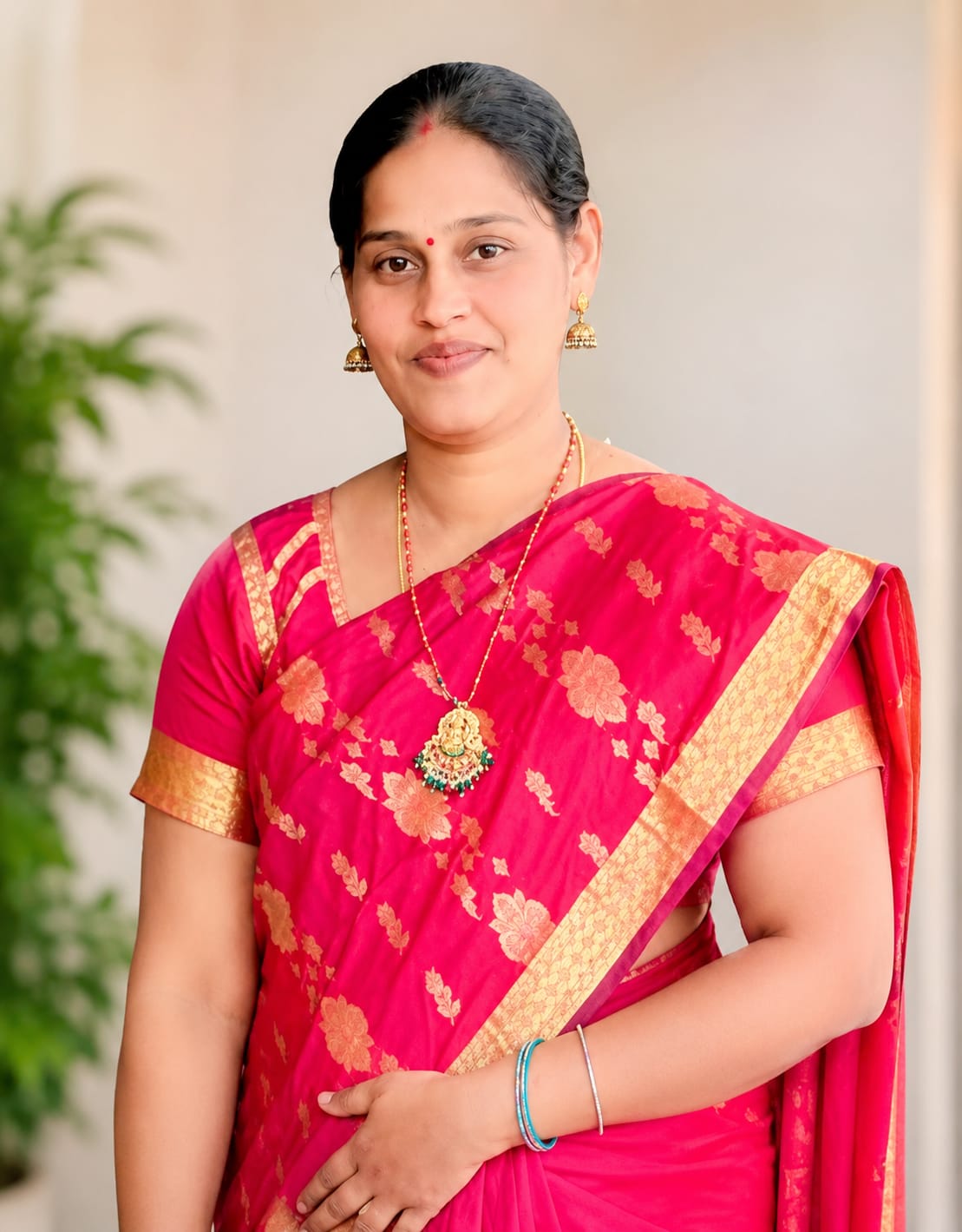 Portrait of G. Divya, Computer Teacher